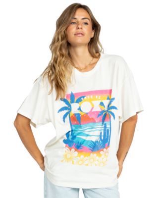Tunique Roxy Manches Courtes Motif Sirène - Taille 10 Ans, Neuve Avec étiquettes