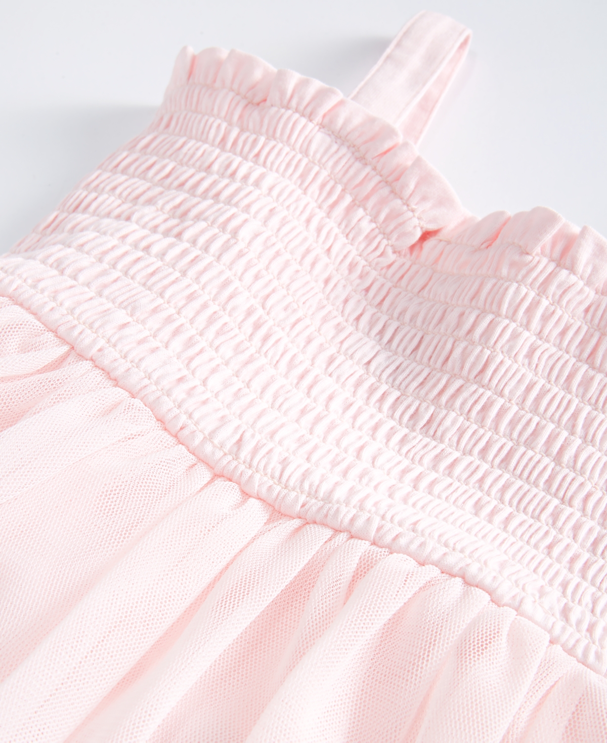 Shop First Impressions Baby Girls Smocked Tulle-skirt Sunsuit, Created For Macy's In Pink Polish