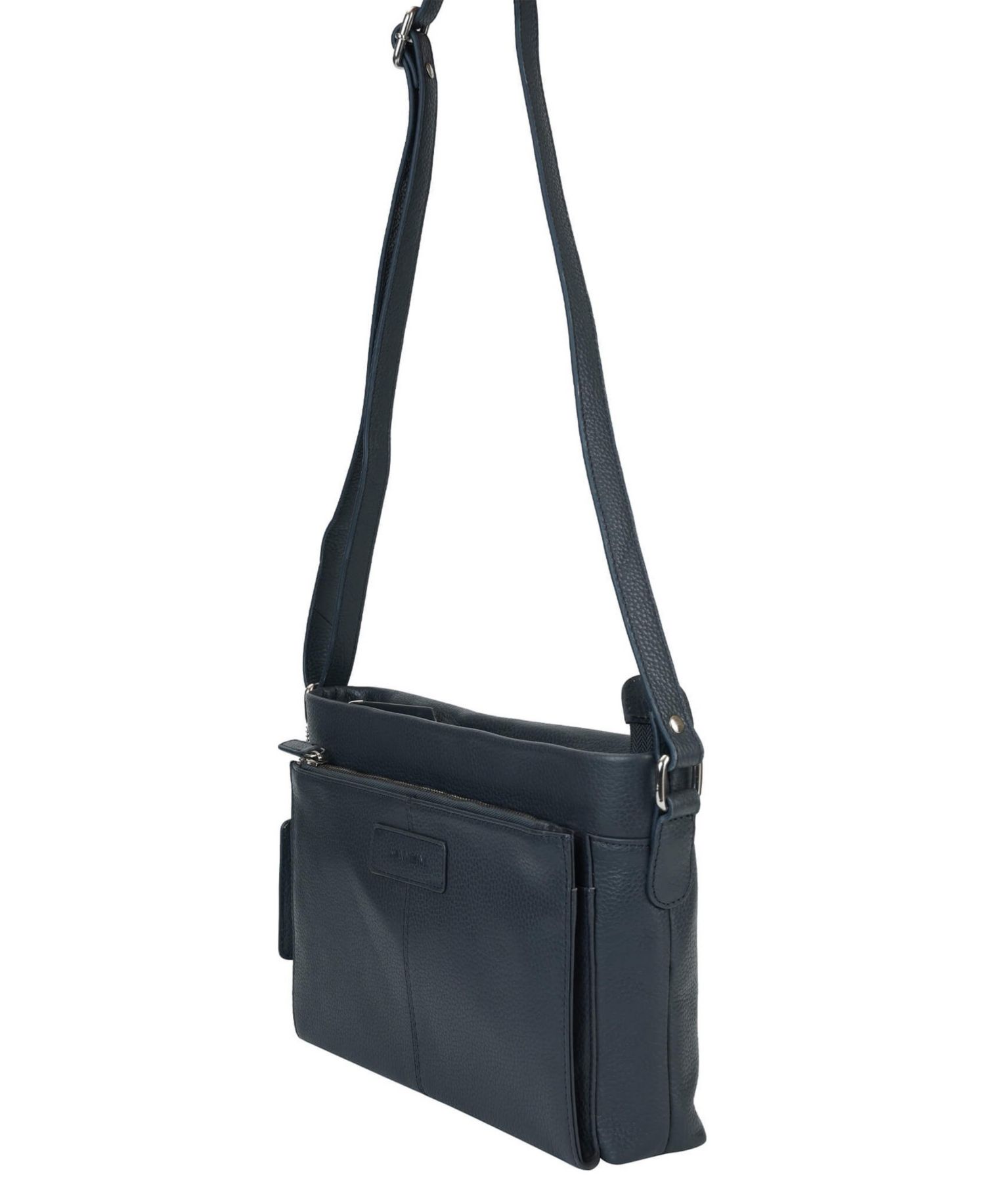 Pebble Loretta Leather Crossbody Handbag with Organizer