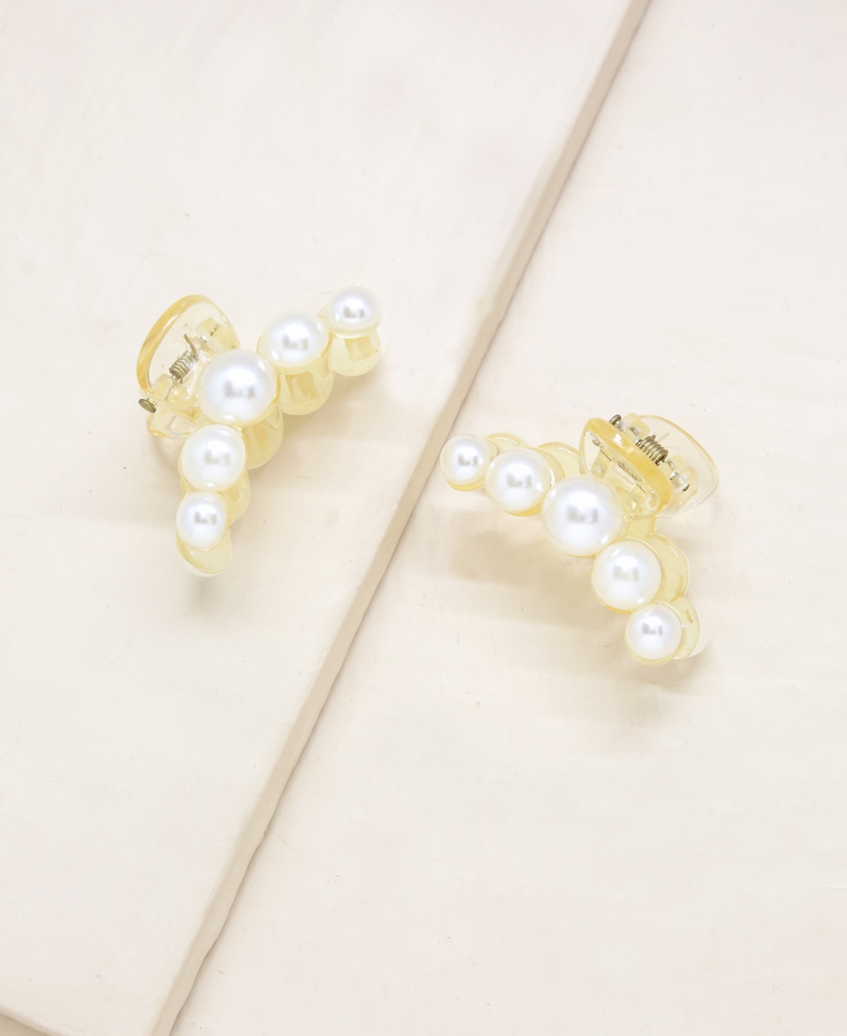Ettika Imitation Pearl Hair Claw Set of 2