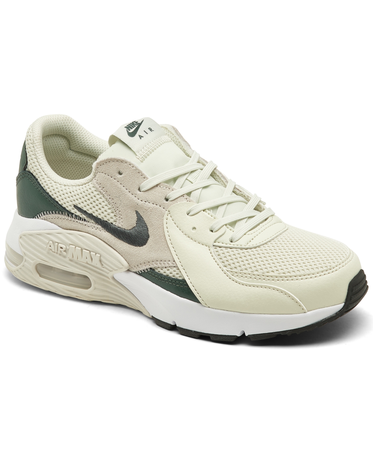 Nike Women's Air Max Excee Casual Sneakers From Finish Line In Light Tan,vintage-like Green
