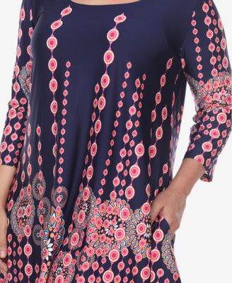 Plus Size Rella 3/4 Sleeve Tunic Top