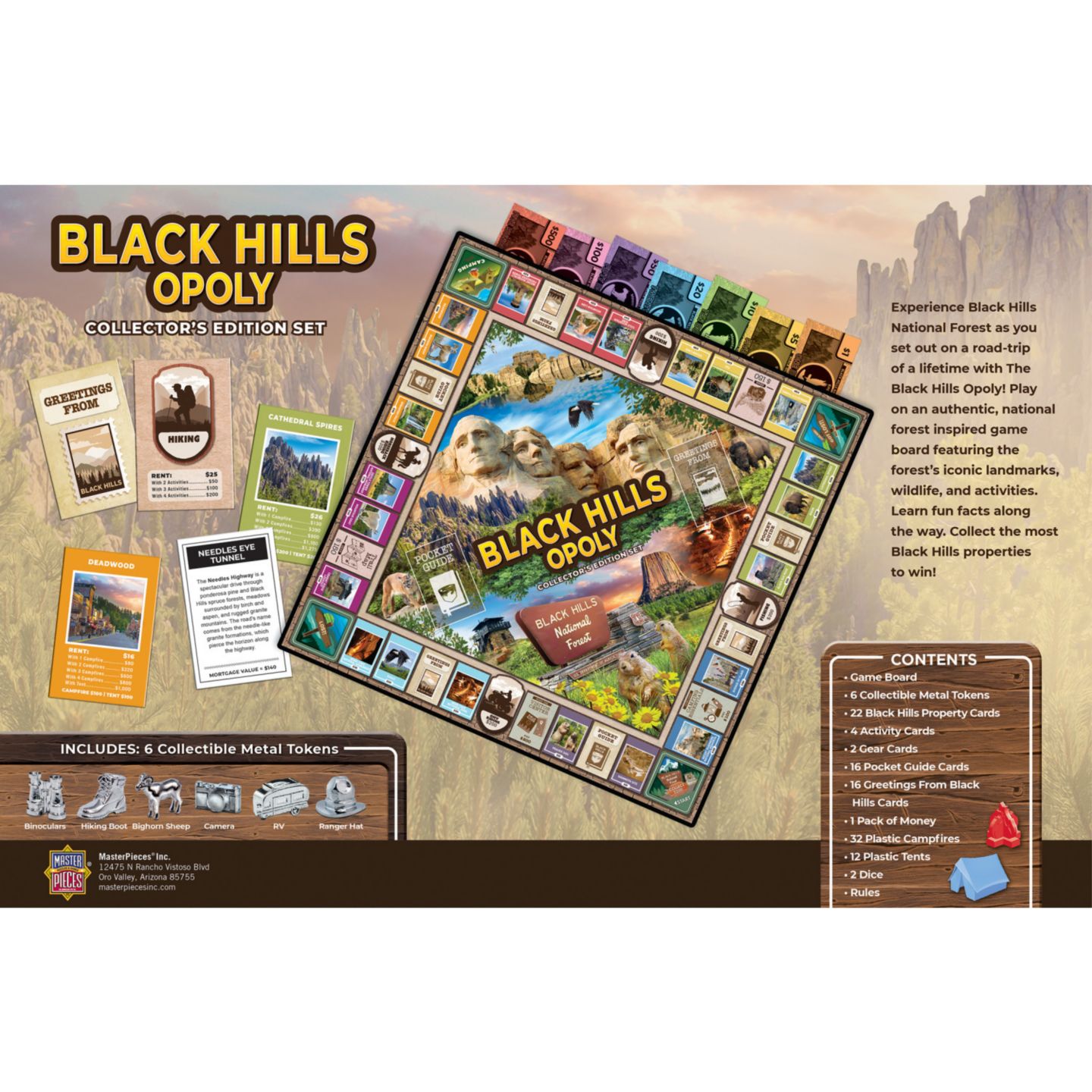 Настольная игра MasterPieces Puzzles Black Hills Opoly, от 8 лет — фото 3