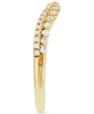 Diamond Double Row Contour Band (1/4 ct. t.w.) in 14k Gold