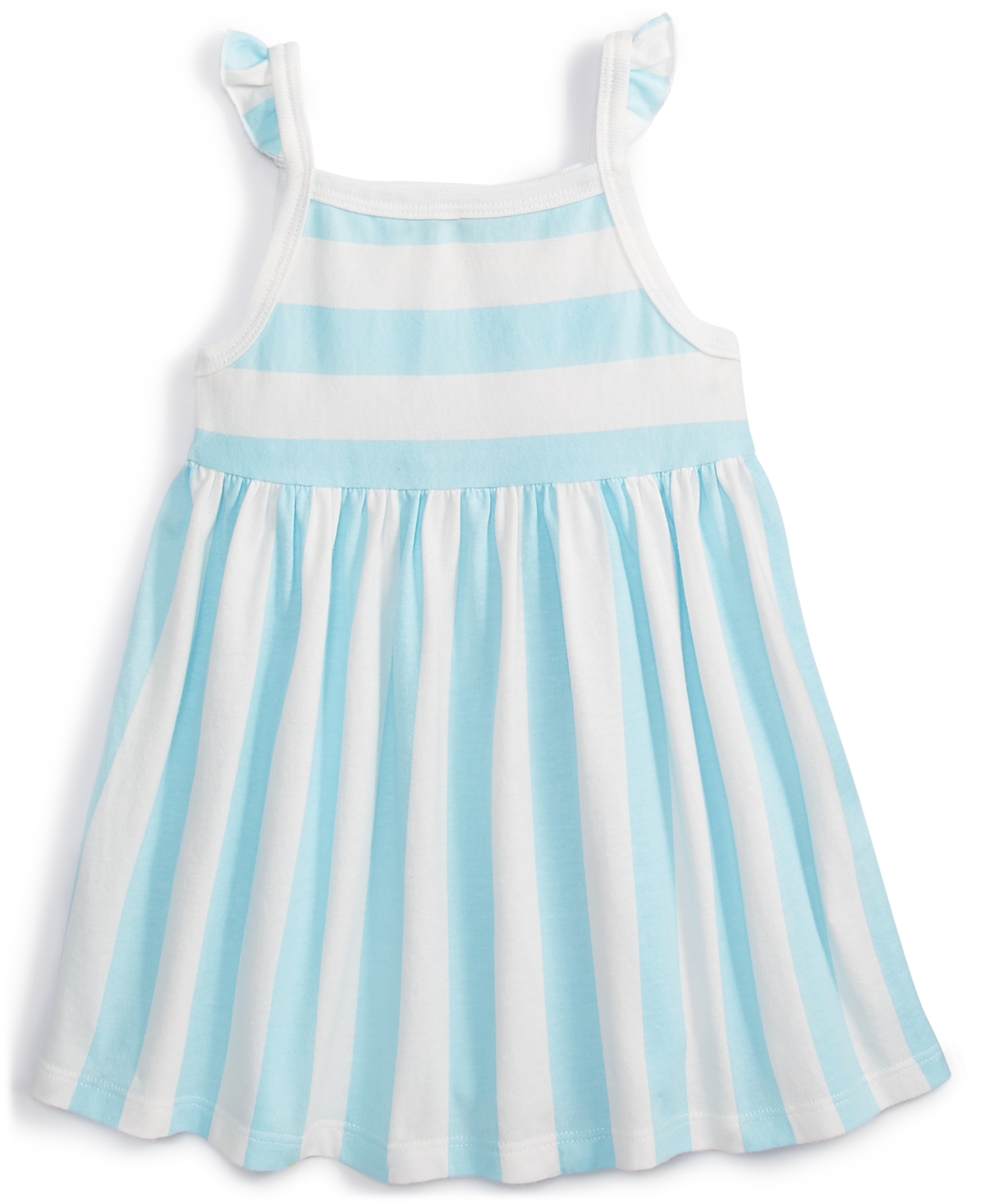 Shop First Impressions Baby Girls Pool Stripe Dress, Created For Macy's In Oasis Blue