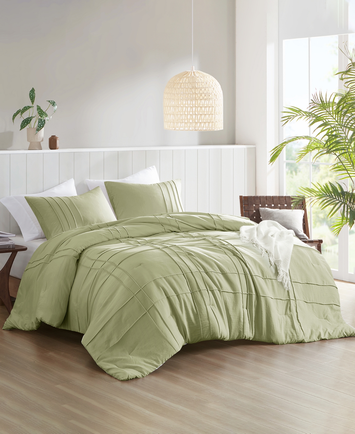 Shop 510 Design Porter Washed Pleated 2-pc. Comforter Set, Twin/twin Xl In Sage