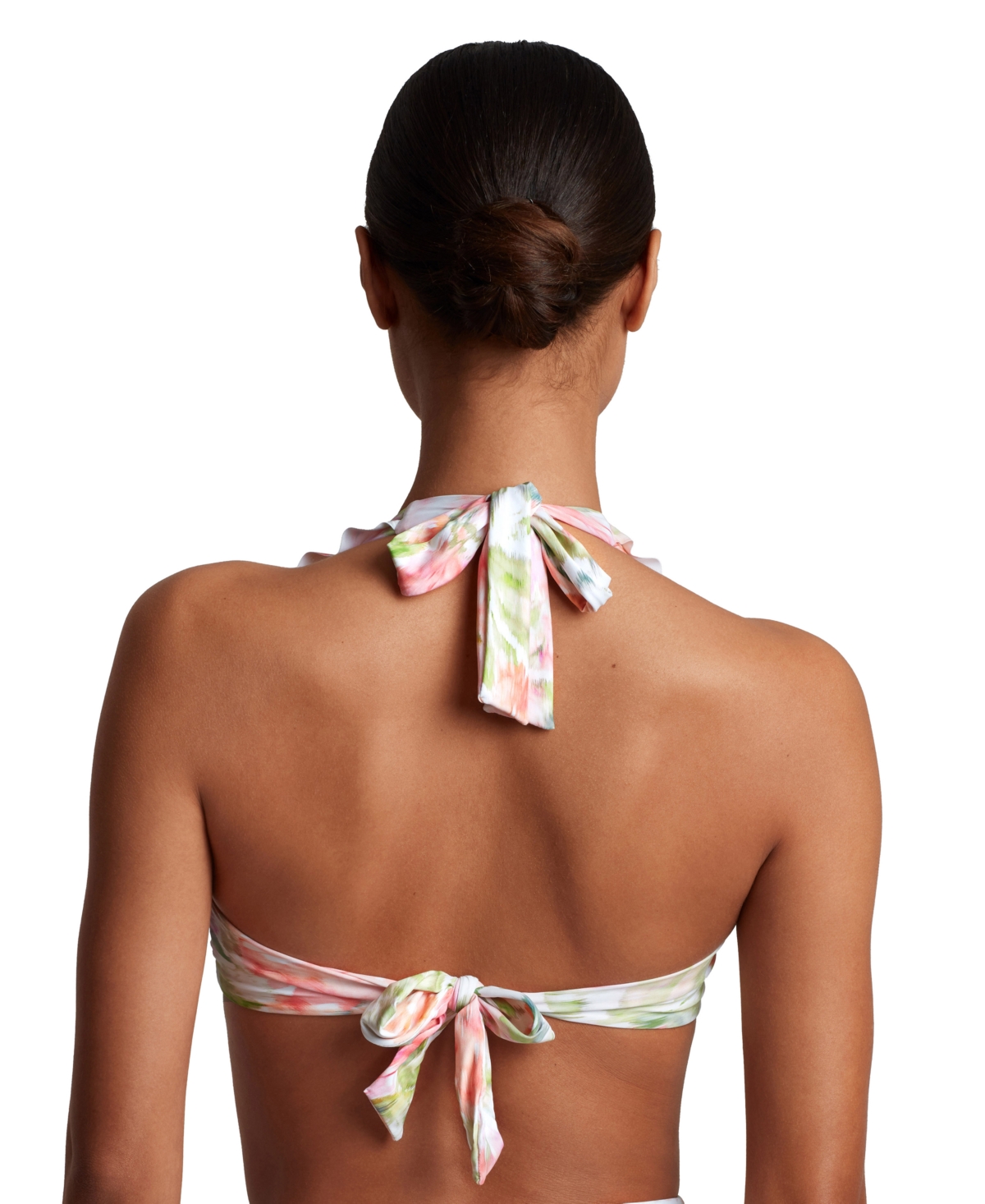 Shop Lauren Ralph Lauren Women's Ruffled Floral-print Bikini Top In Multi