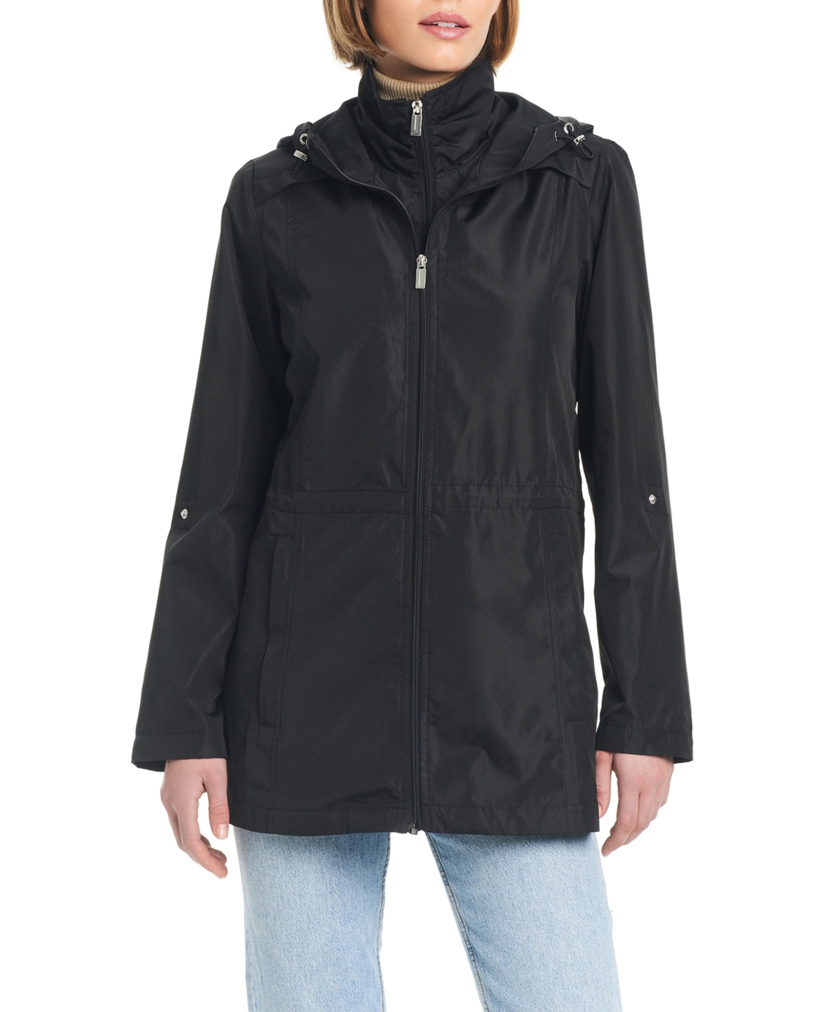 Women's Lightweight Packable Water-Resistant Jacket - Black