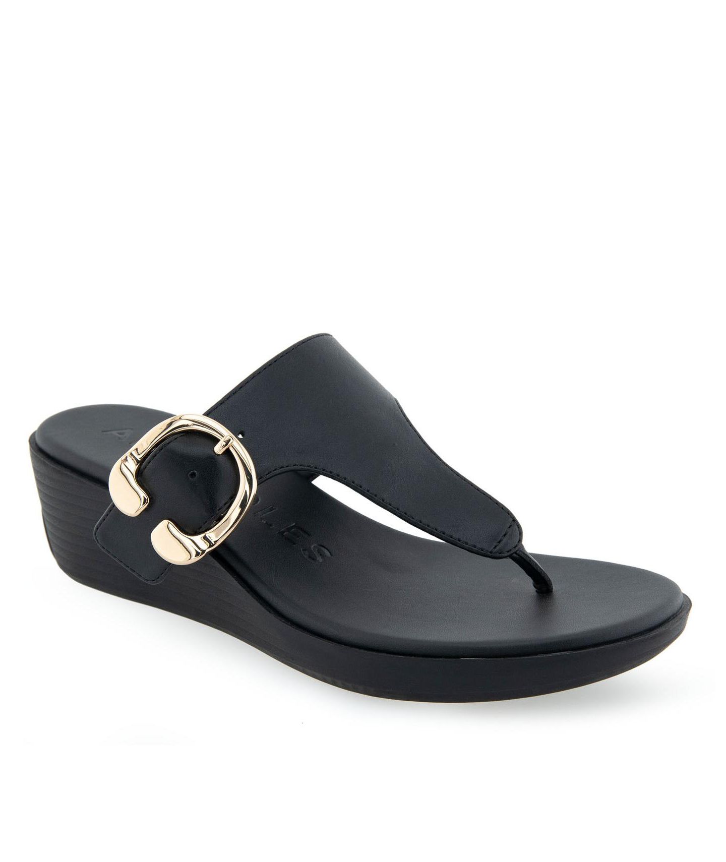 Женские сандалии Aerosoles Izola Wedge, цвет: Чёрный — фото 1