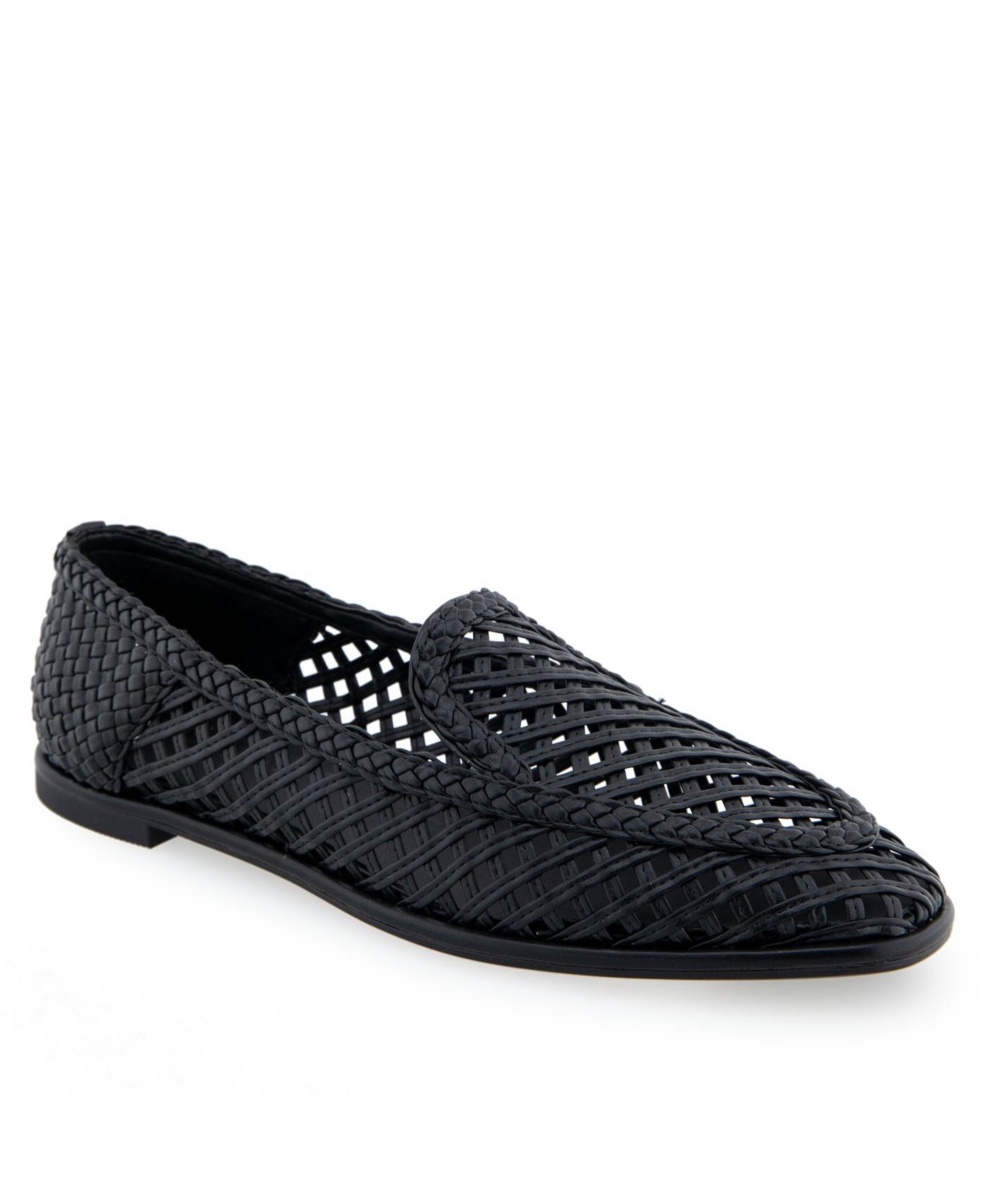 Shop Aerosoles Women's Nagle Loafers In Black Polyurethane