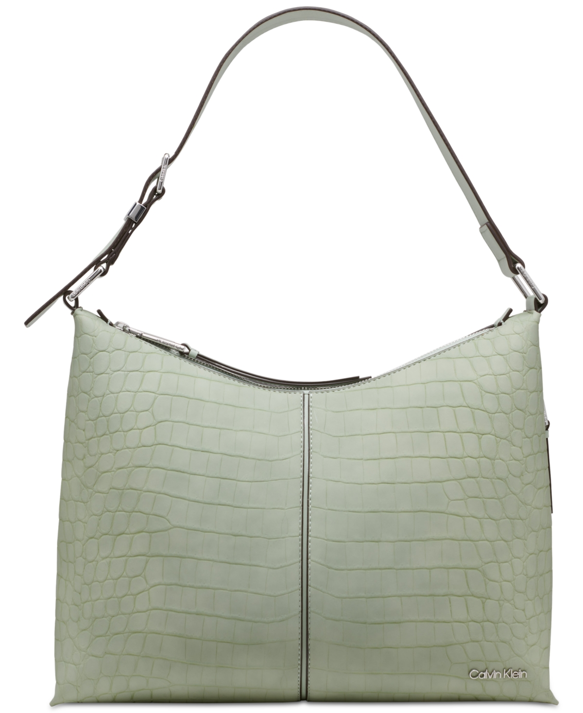 Shop Calvin Klein Max Hobo Shoulder In Desert Sage