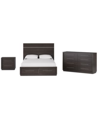 Tivie 3pc Bedroom Set (Queen Storage Bed + Dresser + Nightstand), Created for Macy's