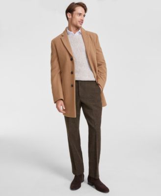 Calvin klein men's wool car coat best sale