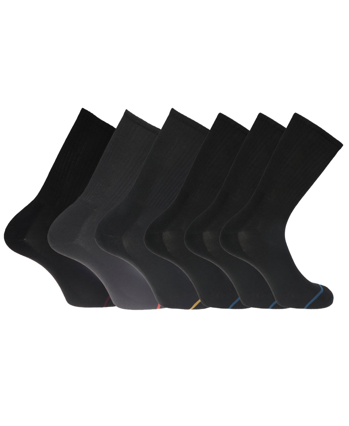 Men's Performance Socks - 3 and 6 -Pairs Athletic and Dress Crew Socks - Tan multi 2 (6 pairs)