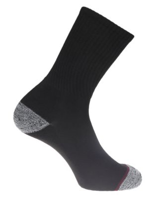 Men's Performance Socks - 7-Pairs Cushioned Athletic & Dress Crew Socks for Men