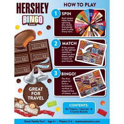 MasterPieces Games - Hershey's Chocolate Bingo Game for Kids