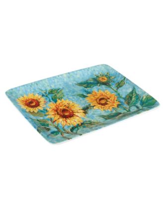 Golden Sunflowers Rectangular Platter