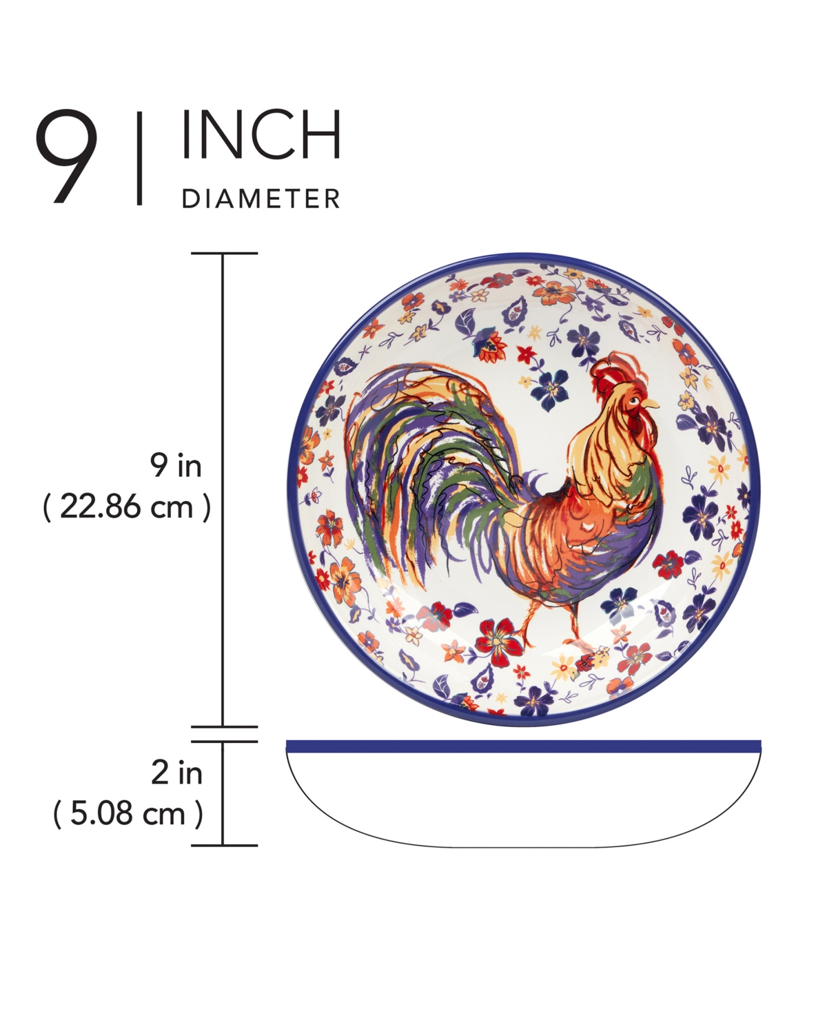Certified International Morning Rooster Set of 4 Soup Bowls