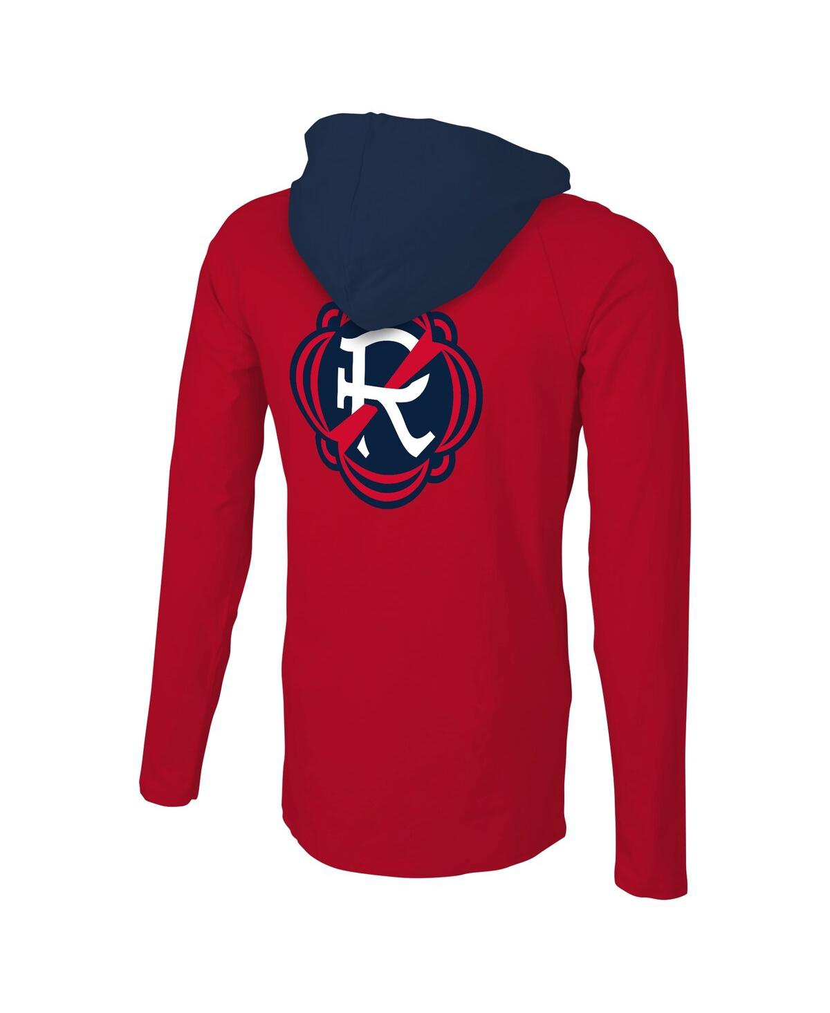 Shop Stadium Essentials Men's  Red New England Revolution Tradition Raglan Hoodie Long Sleeve T-shirt