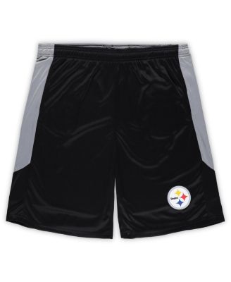 Men's Black Pittsburgh Steelers Big and Tall Team Logo Shorts