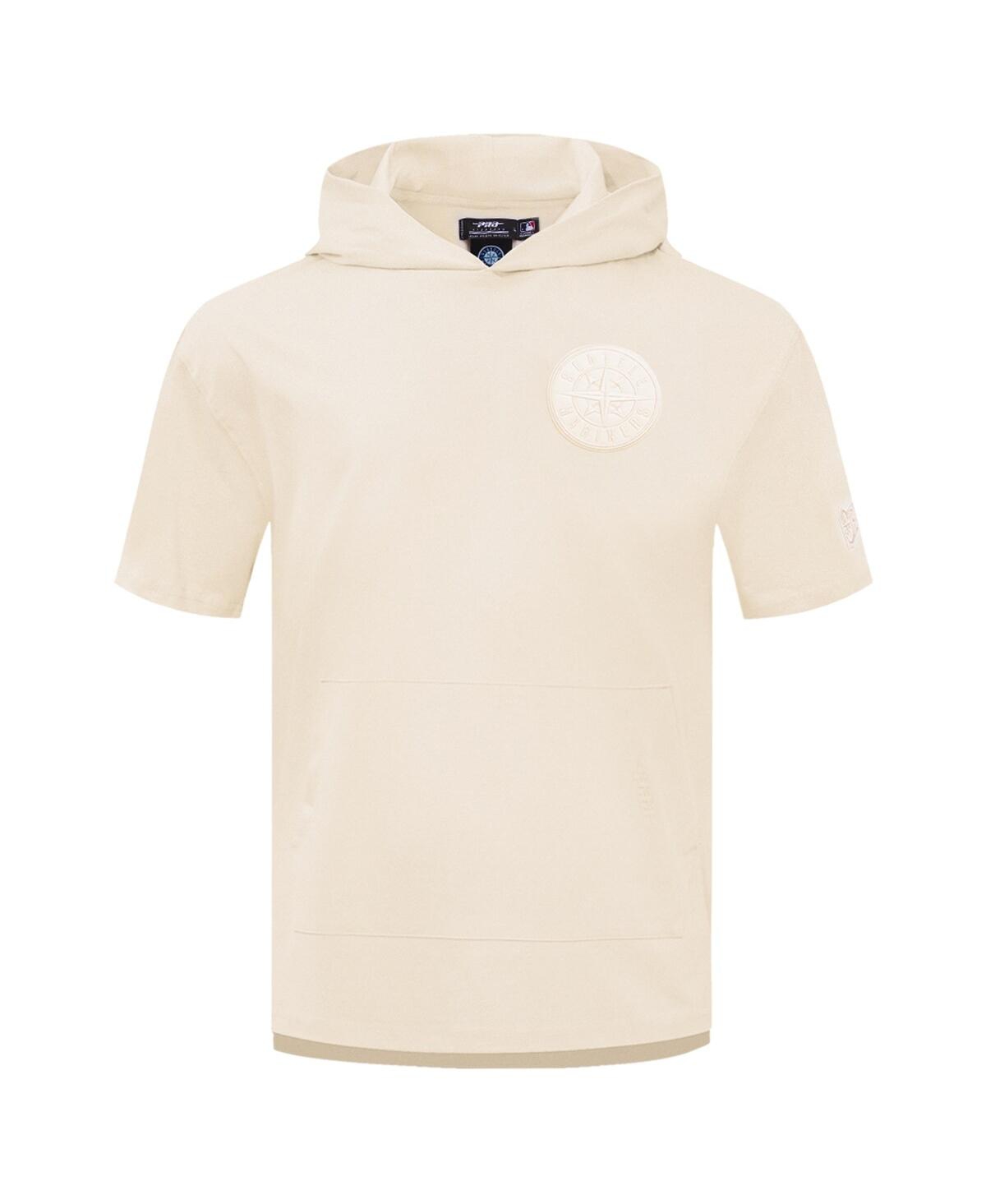 Men's Pro StandardSeattle Mariners Neutral Short Sleeve Hoodie T-shirt - Cream