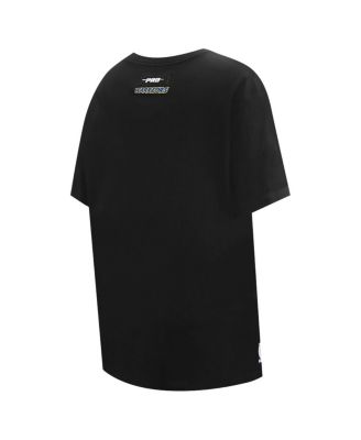 Women's Black Golden State Warriors Script Boyfriend T-shirt