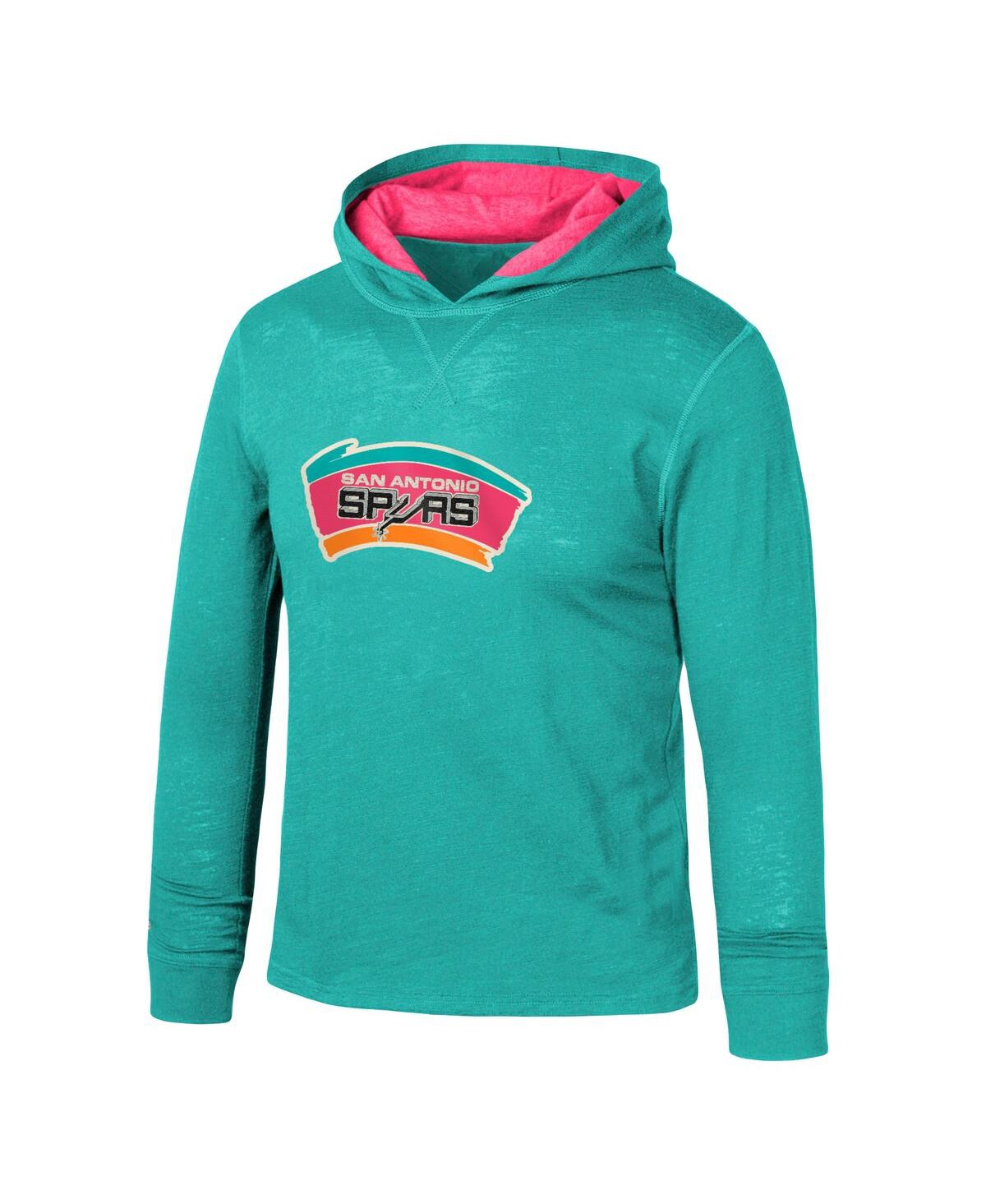 Mitchell & Ness Youth  Teal San Antonio Spurs Hardwood Classics Legendary Slub Lightweight Pullover H In Teal