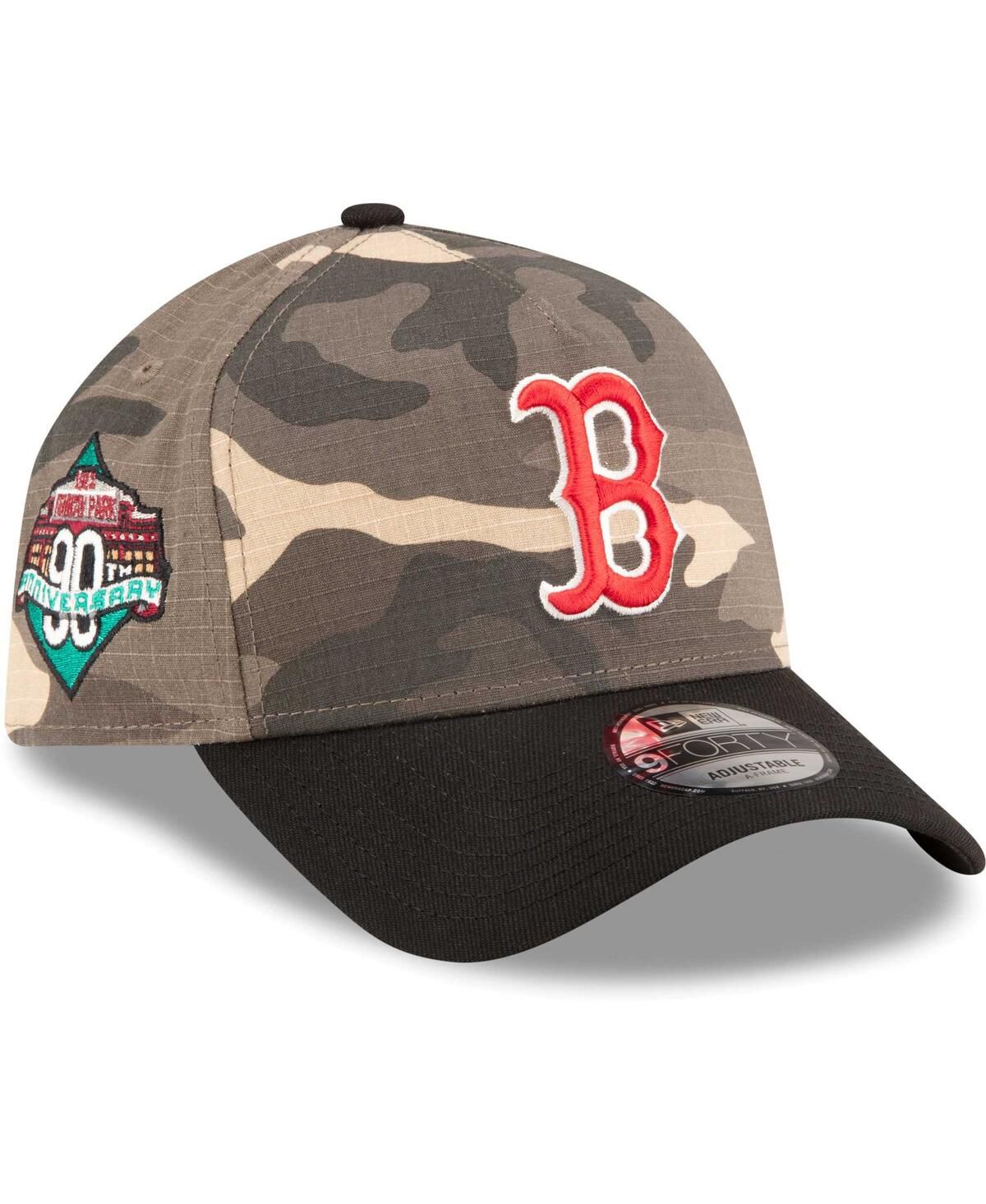 Мужская кепка Boston Red Sox Camo Crown A-образной формы с регулируемой длиной 9 футов