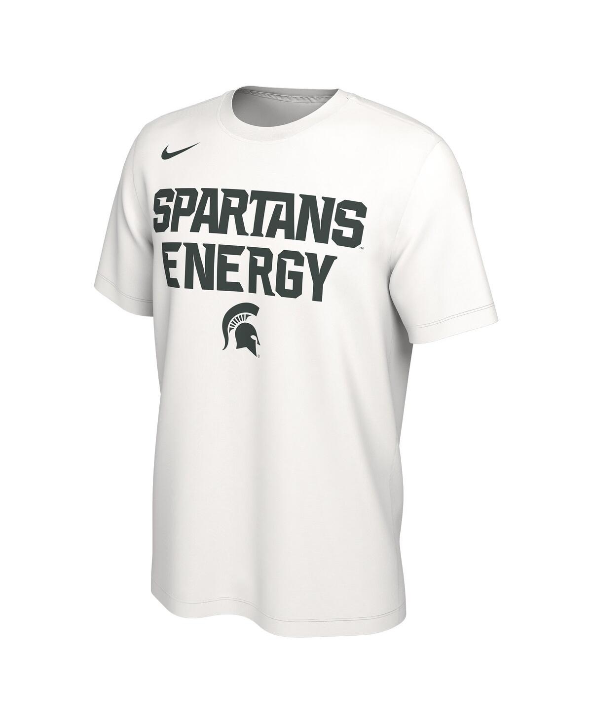 Men's and Women's NikeMichigan State Spartans 2024 On-Court Bench Energy T-shirt - White