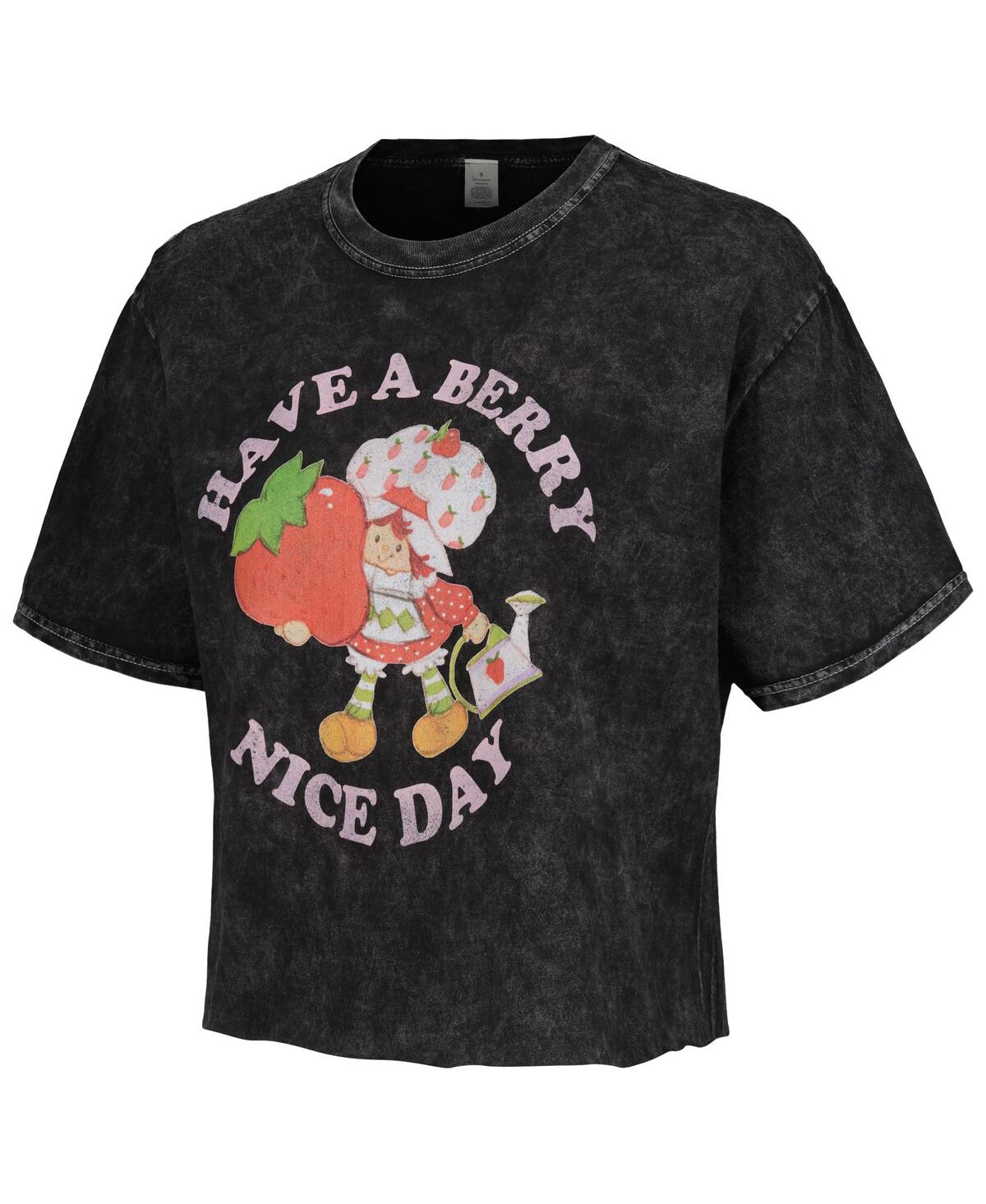 Shop Mad Engine Men's And Women's  Black Strawberry Shortcake Have A Berry Nice Day T-shirt