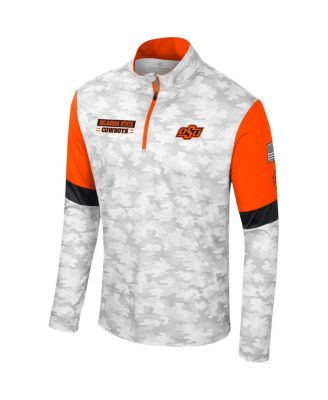 Men's Camo Oklahoma State Cowboys OHT Military-Inspired Appreciation Tomahawk Quarter-Zip Windshirt