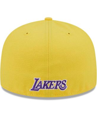 Men's Purple, Gold Los Angeles Lakers Gameday Wordmark 59FIFTY Fitted Hat