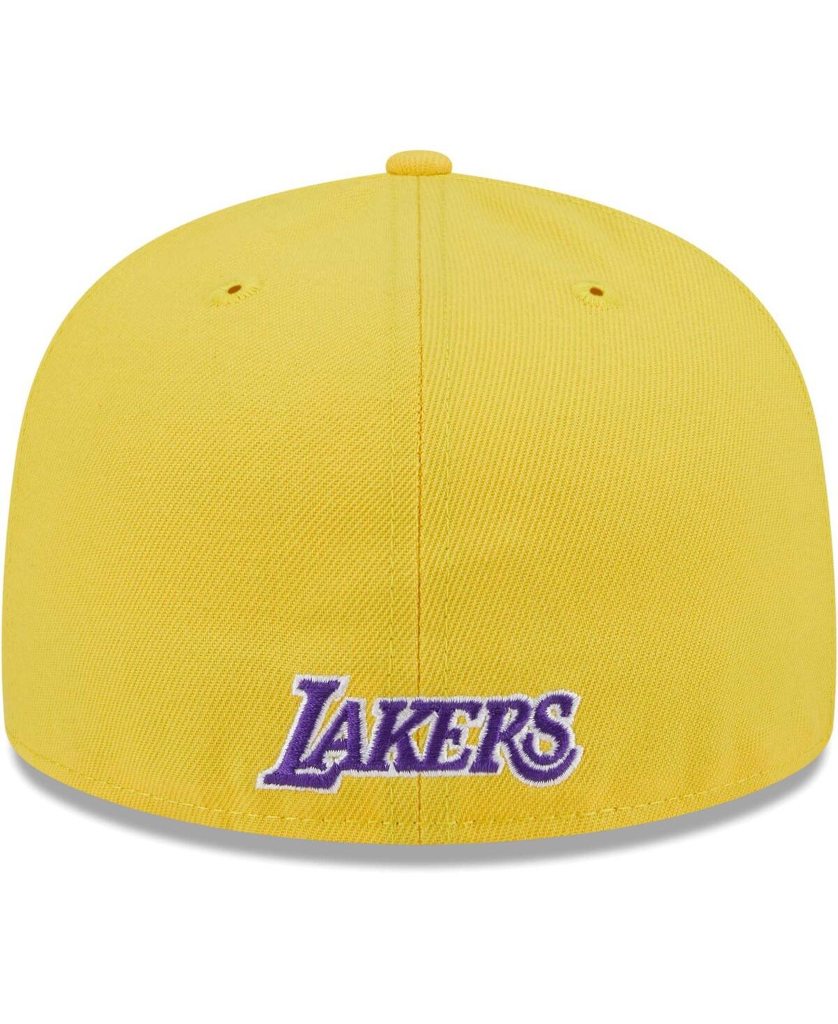 Men's New Era Gold Los Angeles Lakers Gameday Wordmark 59FIFTY Fitted Hat - Gold