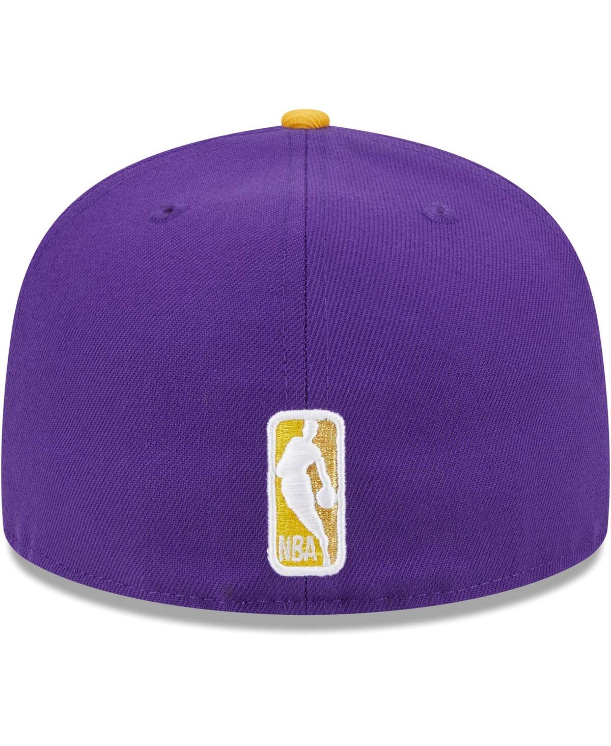 Men's New Era Gold Los Angeles Lakers Gameday Gold Pop Stars 59FIFTY Fitted Hat - Gold
