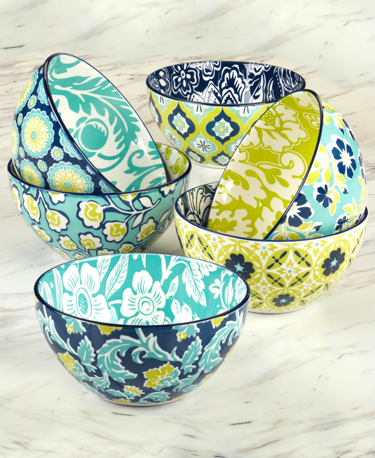 Certified International Tapestry All Purpose Bowls, Set of 6