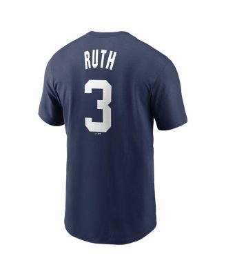 Men's Babe Ruth Navy New York Yankees Fuse Name and Number T-shirt