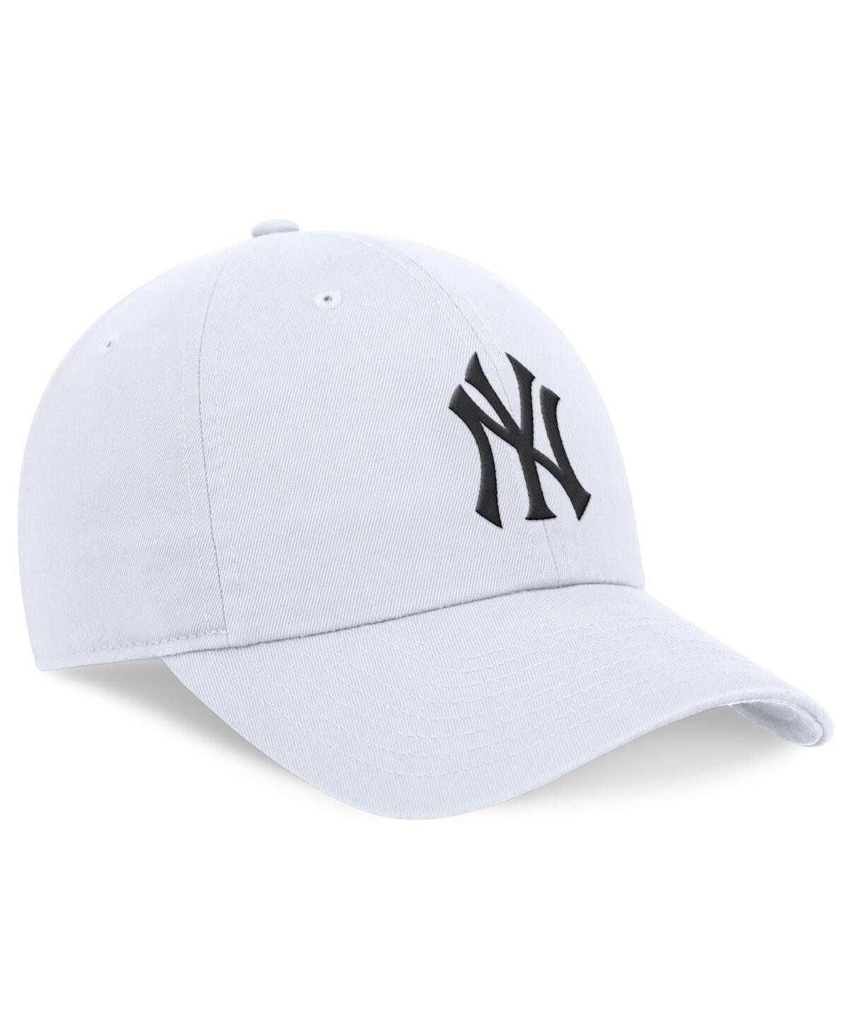 Shop Nike Men's  White New York Yankees Evergreen Club Adjustable Hat