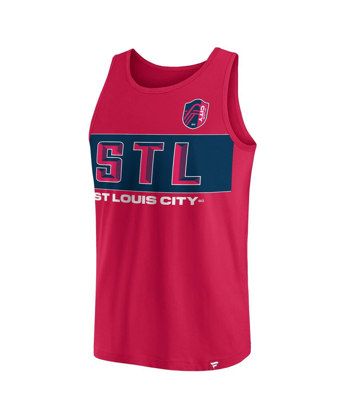Shop Fanatics Men's  Red St. Louis City Sc Run Angle Tank Top