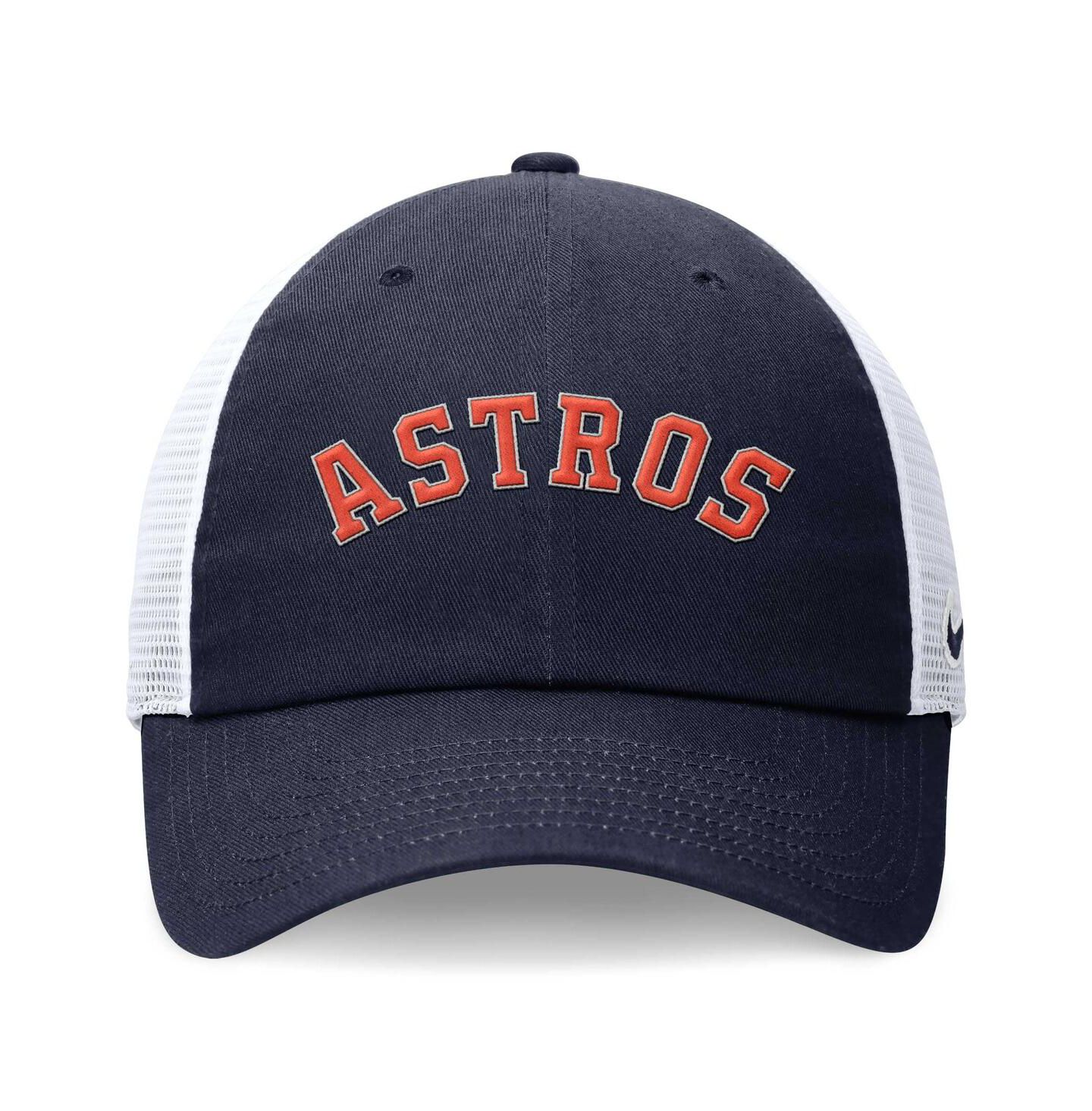 Мужская кепка Nike Navy Houston Astros Evergreen Wordmark Trucker Adjustable Hat — фото 3