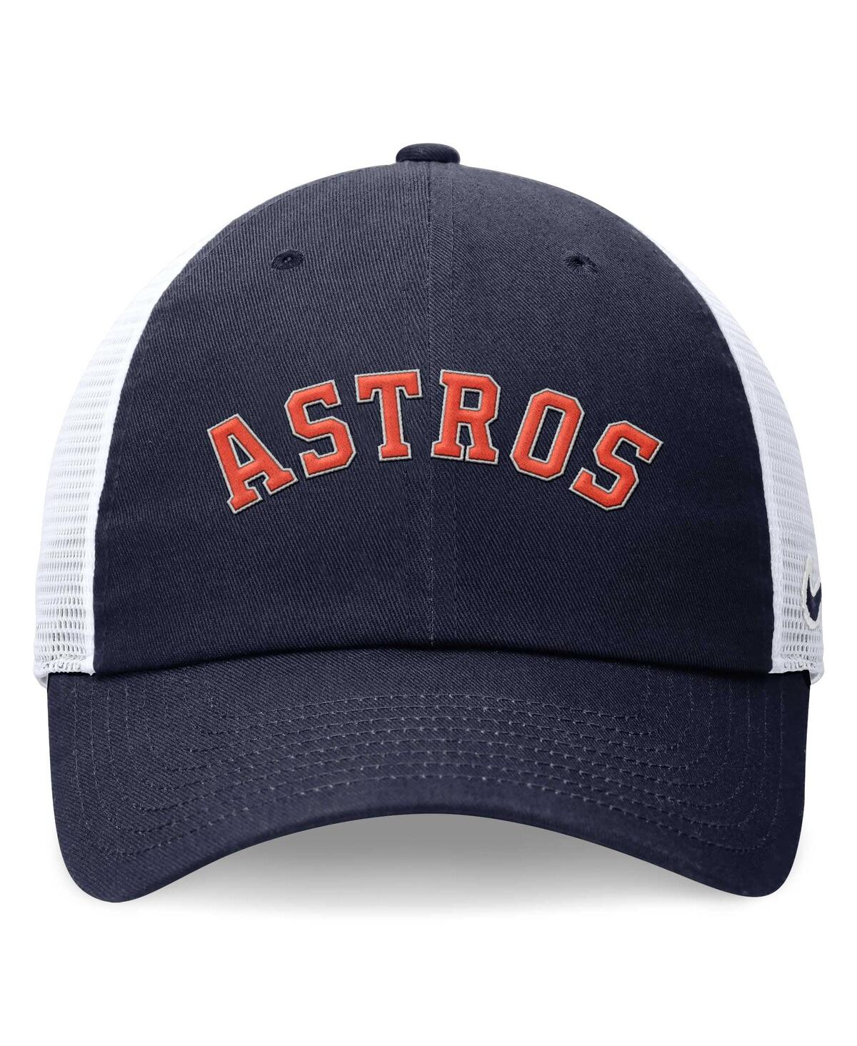 Nike Men's  Navy Houston Astros Evergreen Wordmark Trucker Adjustable Hat In Navy