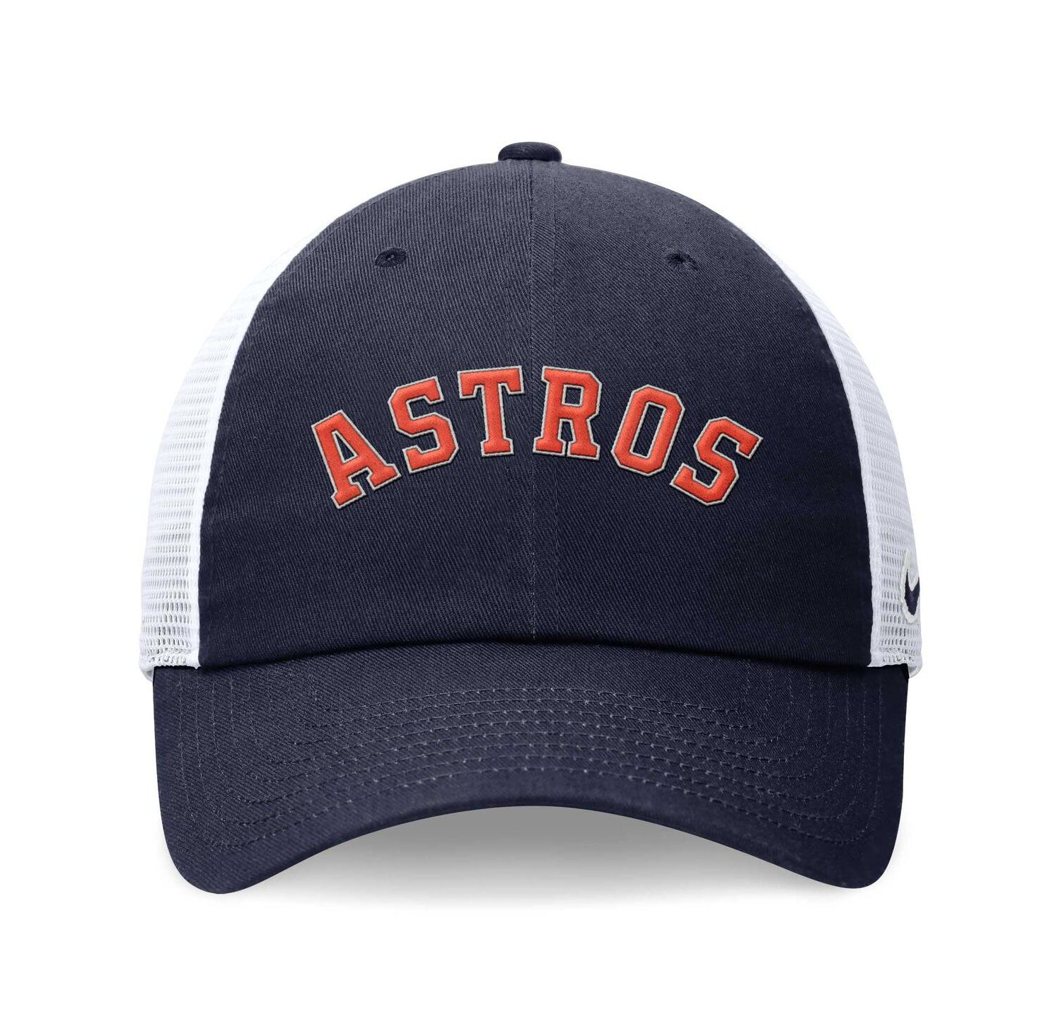 Men's Navy Houston Astros Evergreen Wordmark Trucker Adjustable Hat