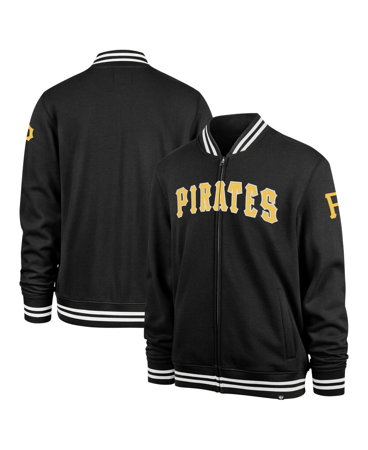 47 Brand Men's ' Black Pittsburgh Pirates Wax Pack Pro Camden Full-zip Track Jacket