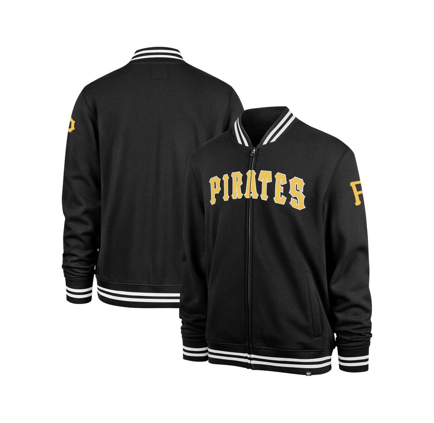 Men's Black Pittsburgh Pirates Wax Pack Pro Camden Full-Zip Track Jacket