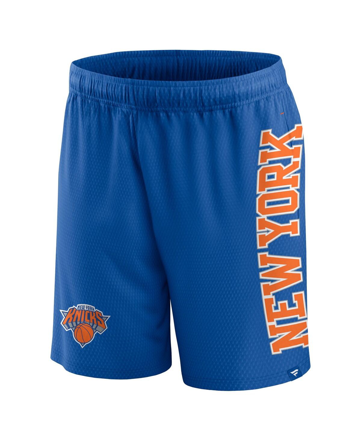 Men's FanaticsNew York Knicks Post Up Mesh Shorts - Blue
