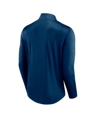 Men's Deep Sea Blue Seattle Kraken Mock Neck Quarter-Zip Jacket