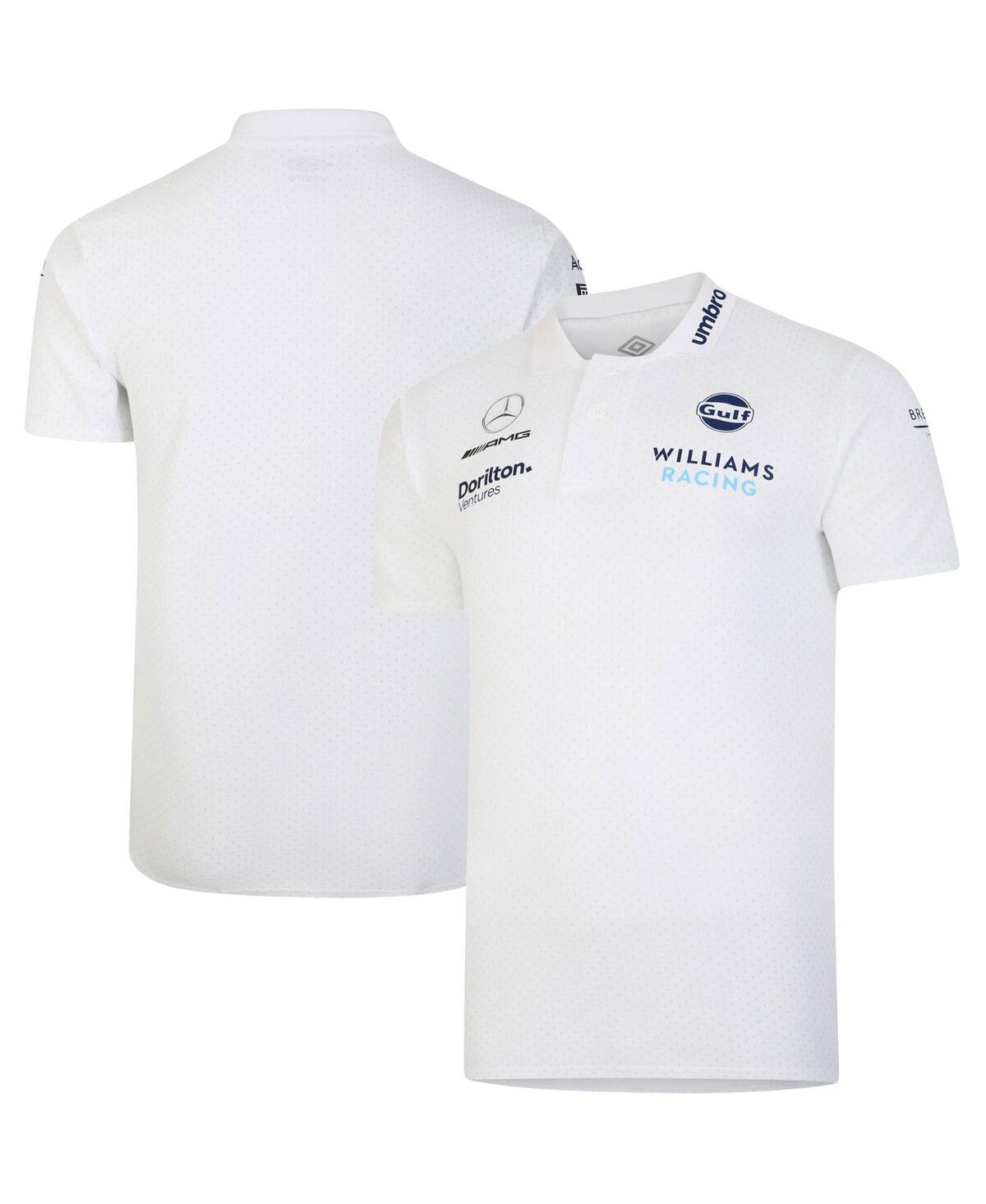 Umbro Men's  White Williams Racing Cvc Media Polo