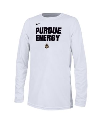 Big Boys White Purdue Boilermakers 2024 On-Court Bench Energy T-shirt