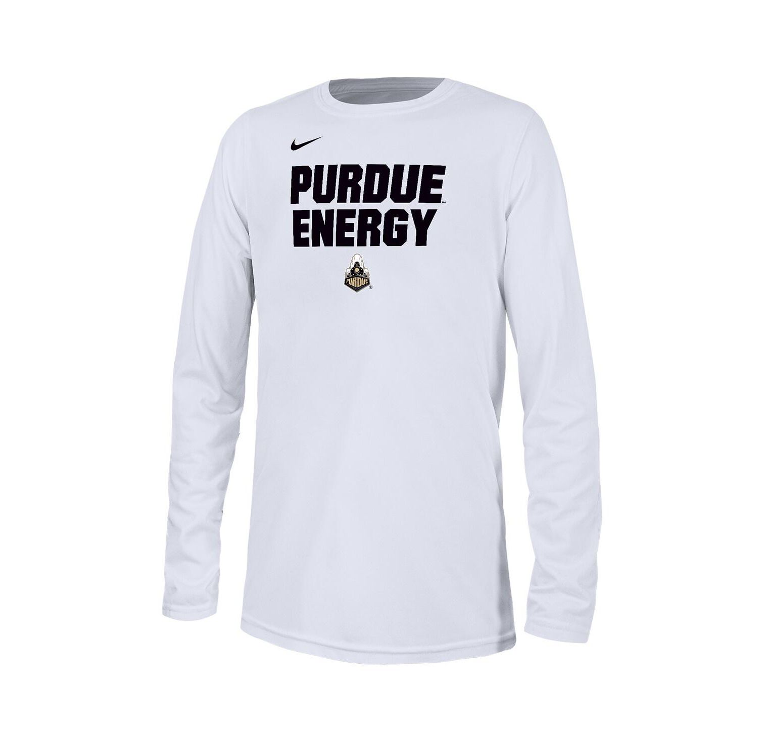 Big Boys White Purdue Boilermakers 2024 On-Court Bench Energy T-shirt
