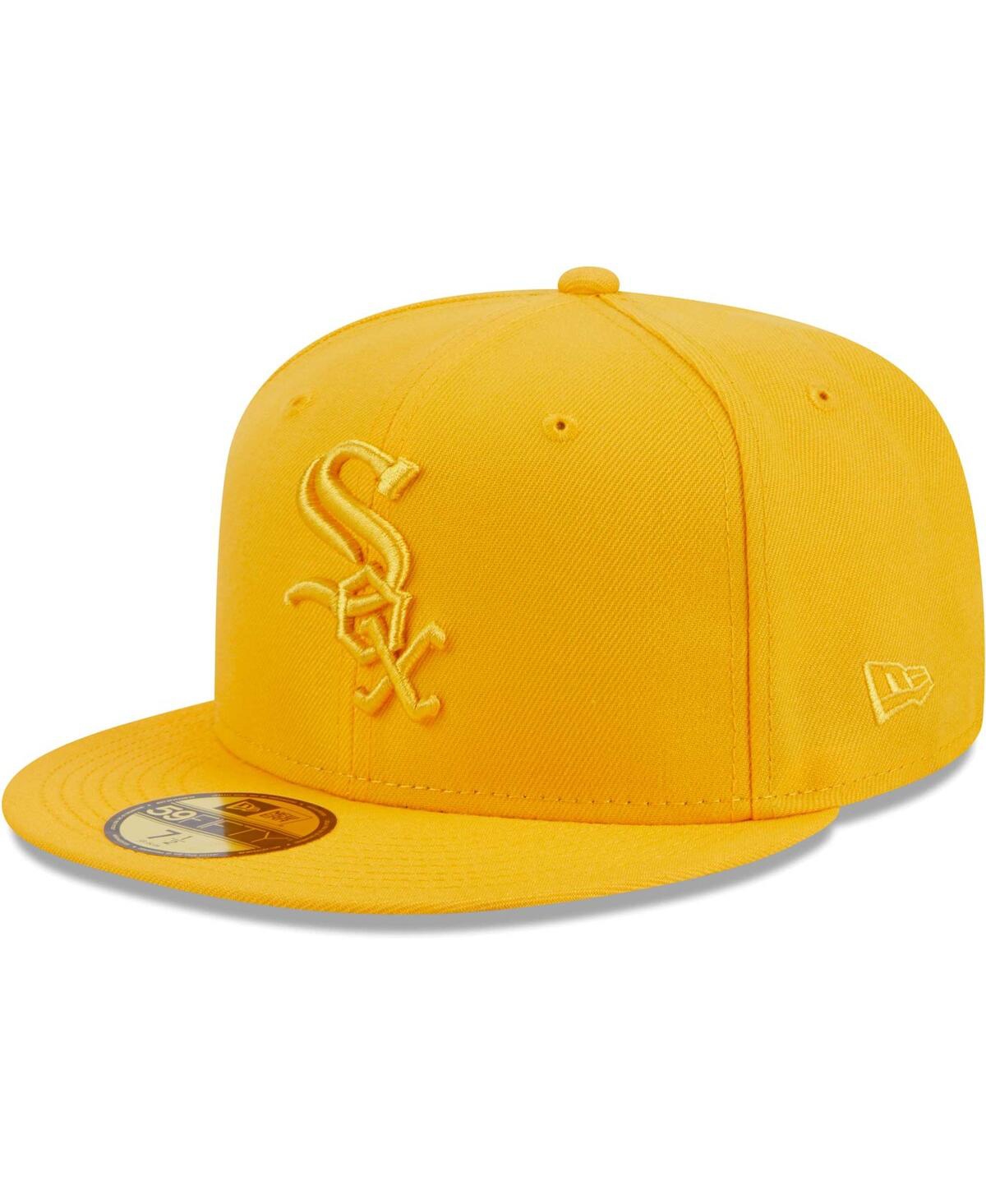 New Era Men's  Gold Chicago White Sox Color Pack 59fifty Fitted Hat