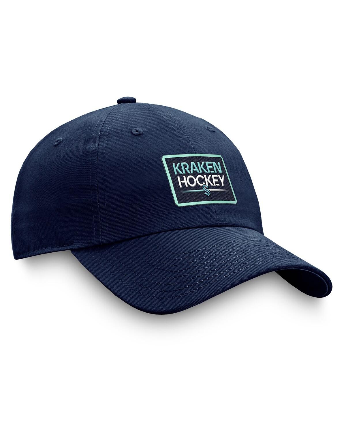 Men's FanaticsSeattle Kraken Authentic Pro Prime Adjustable Hat - Deep Sea Blue